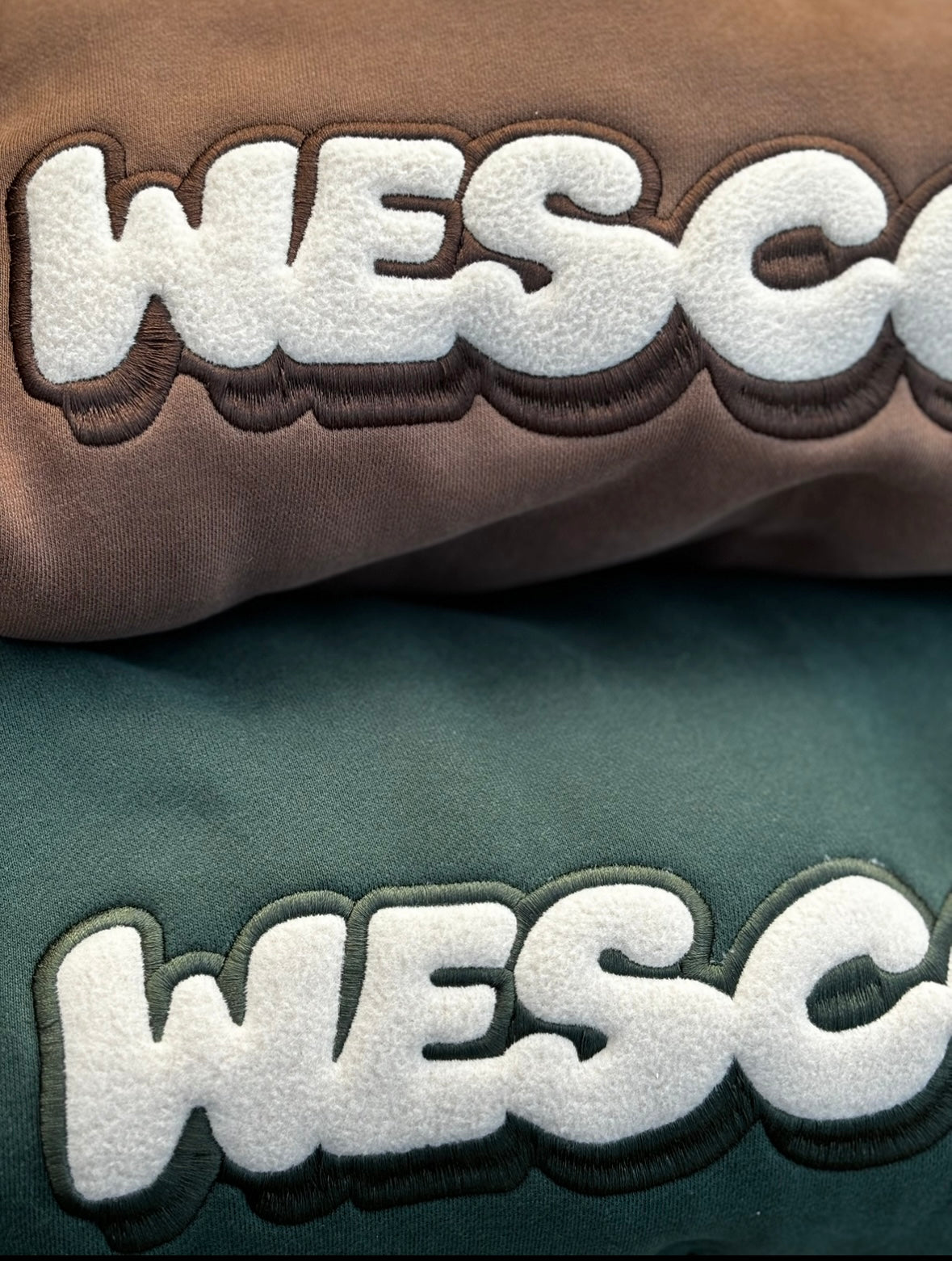 WESCOAZY EMBROIDERY BROWN HOODIE